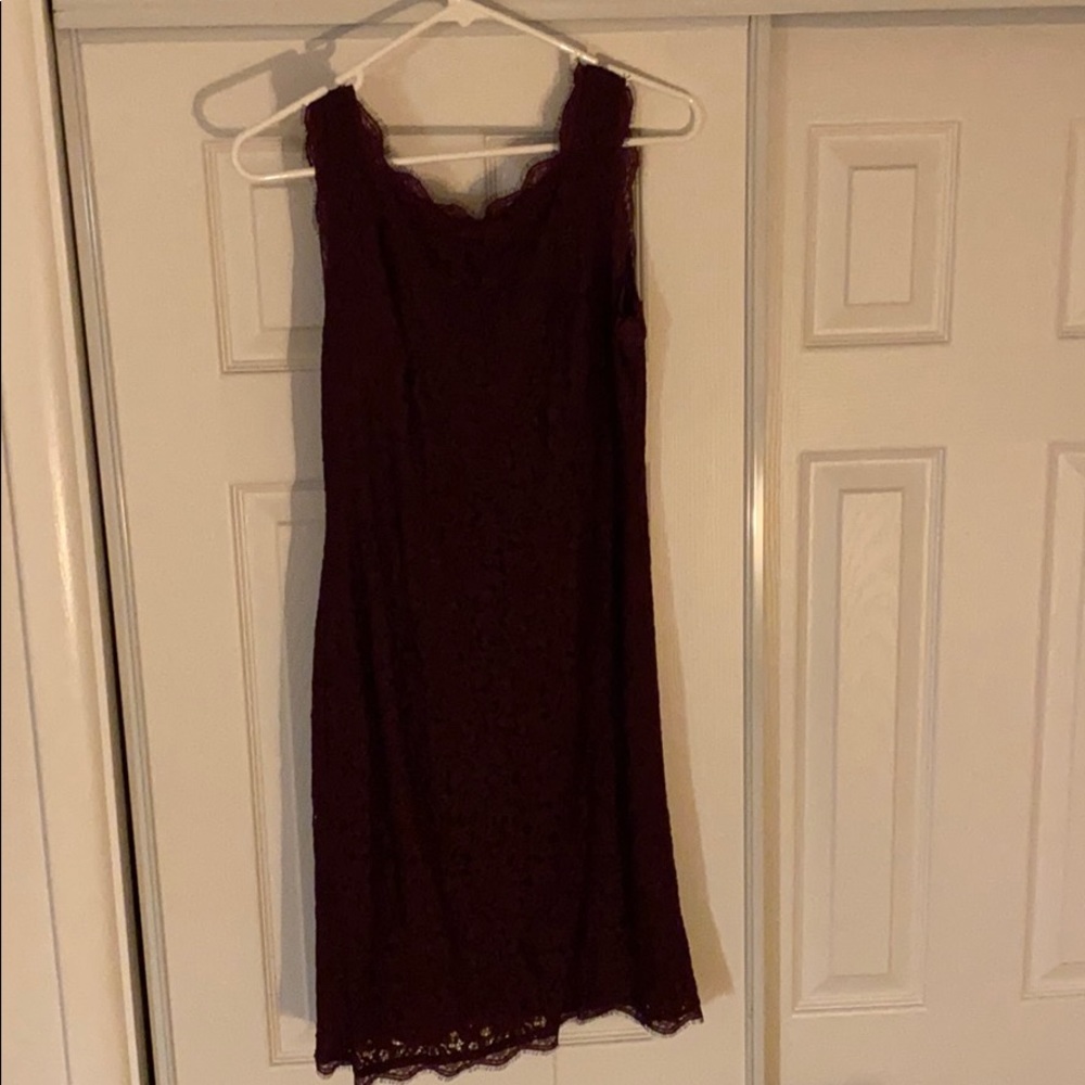purple lace bridesmaid dress